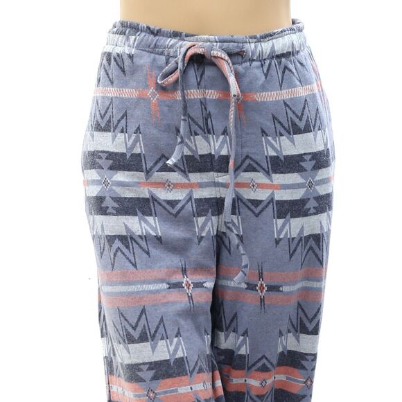 Faherty Geometric Printed Trousers Pants Flannel Cotton Pocket Pull-On M 263597 - Picture 2 of 4